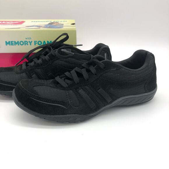 New Sketchers Black Breathe Easy Jackpot Women’s Shoes 8 Memory Foam - Picture 2 of 5
